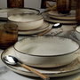 Hermia Vajilla de Porcelana 24 Piezas Canela